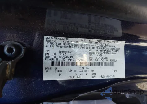 2012 Ford Focus Se z USA, uszkodzony, nr VIN 1FAHP3K26CL155451